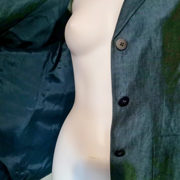 🛍️ BUNDLE ONLY 🛍️Petite Sophisticate Iridescent Blue Blazer - Picture 2 of 10